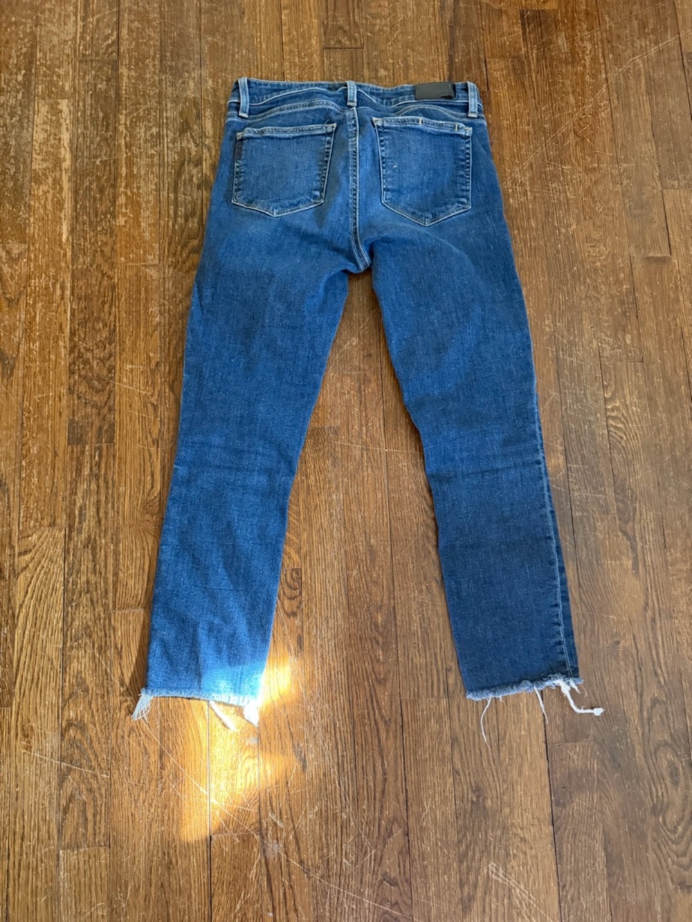 PAIGE Dark Blue Straight-Leg Women's Jeans - Picture 7 of 9